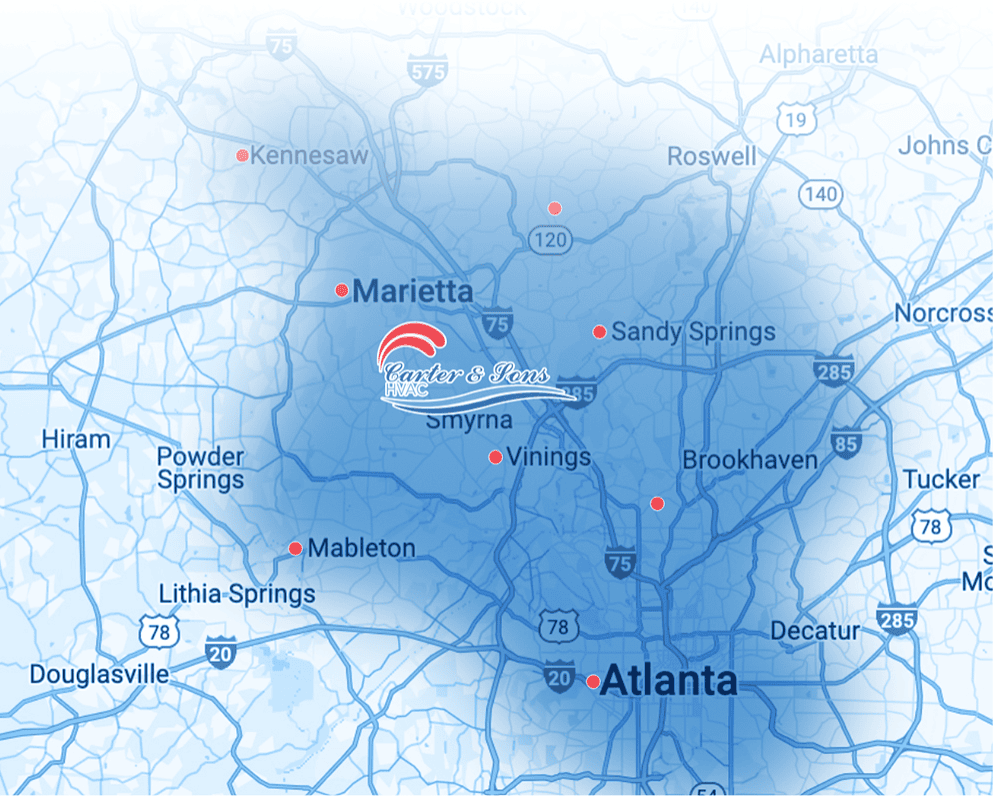 Service for Carter & Sons HVAC, covering Smyrna, GA, and the North Atlanta Metro area.